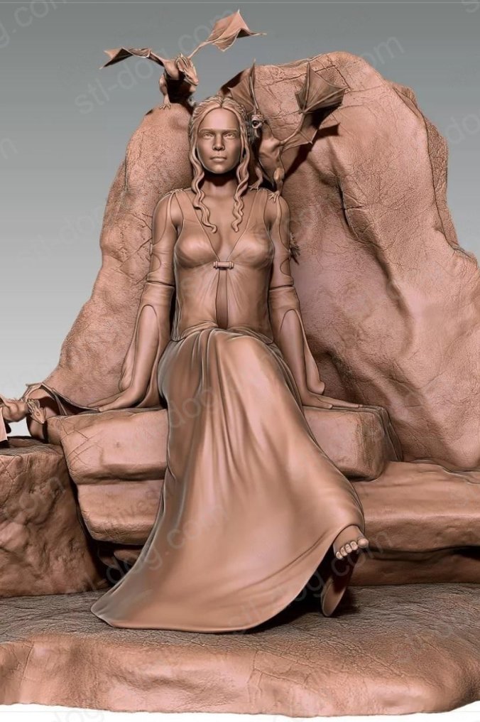 《权力的游戏》丹妮莉丝·坦格利安(Daenerys Targaryen) 3D打印图纸